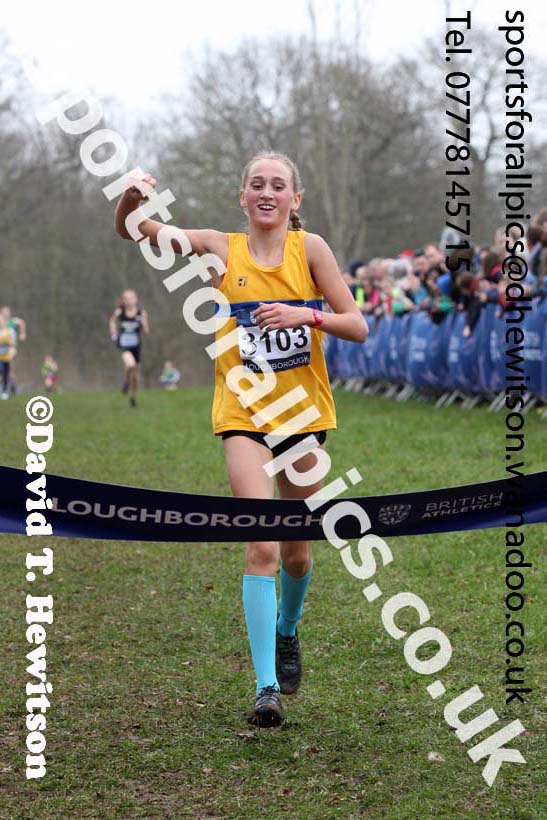 Girls under-13s Inter Counties Cross Country, Prestwold Hall, Loughborough. Photo: David T. Hewitson/Sports for All Pics